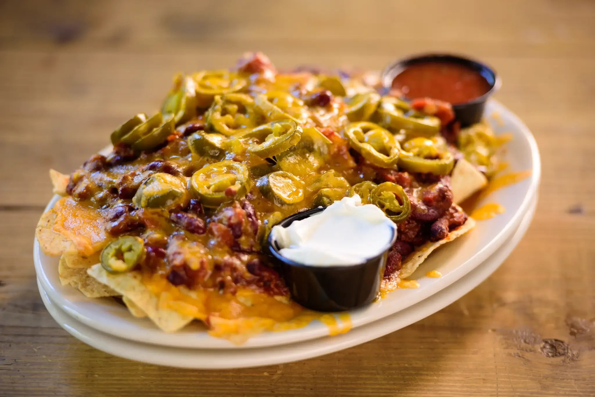 Loaded Nachos - Crispy nachos with all the toppings